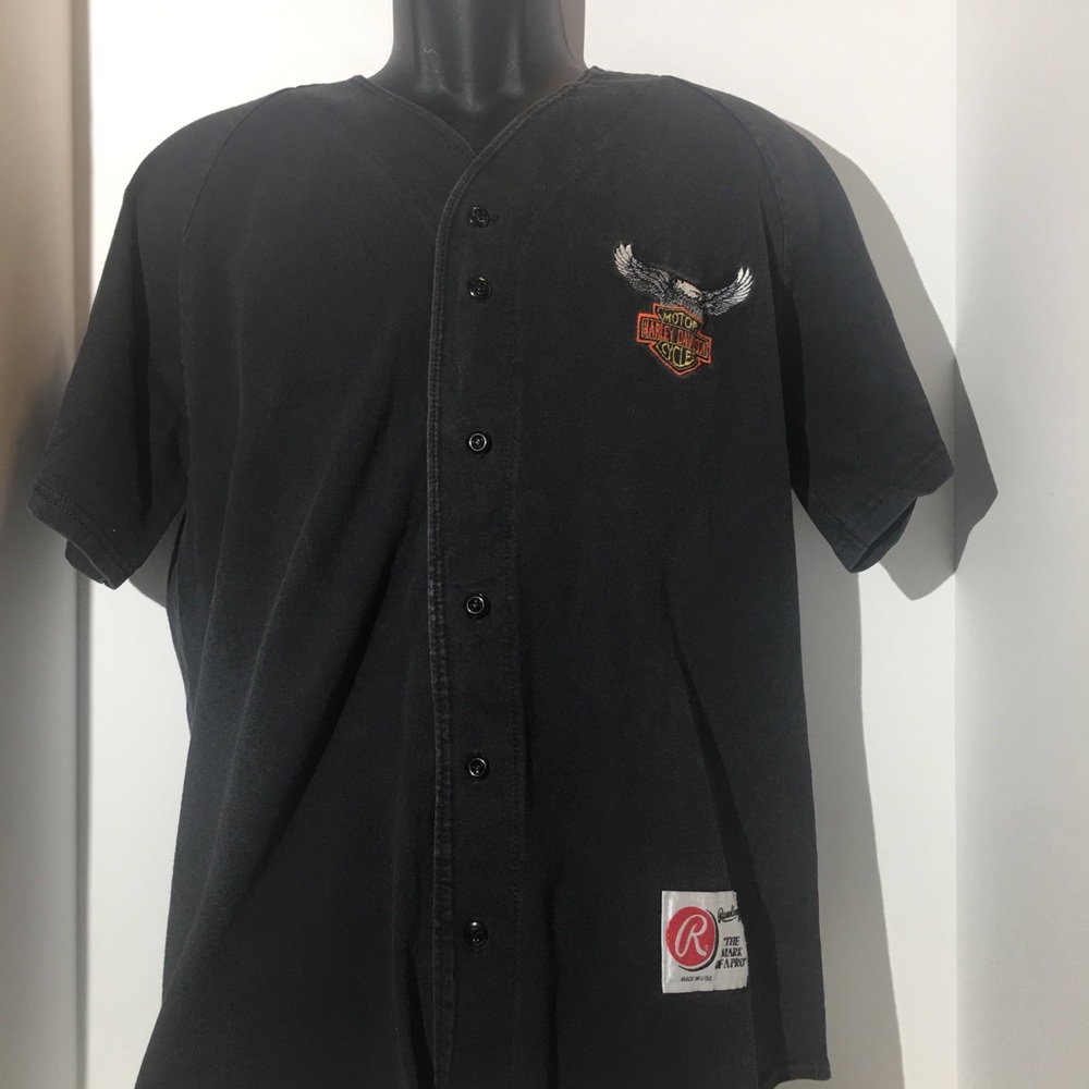 Rawlings‎ Harley Davidson Button down T-shirt-Large